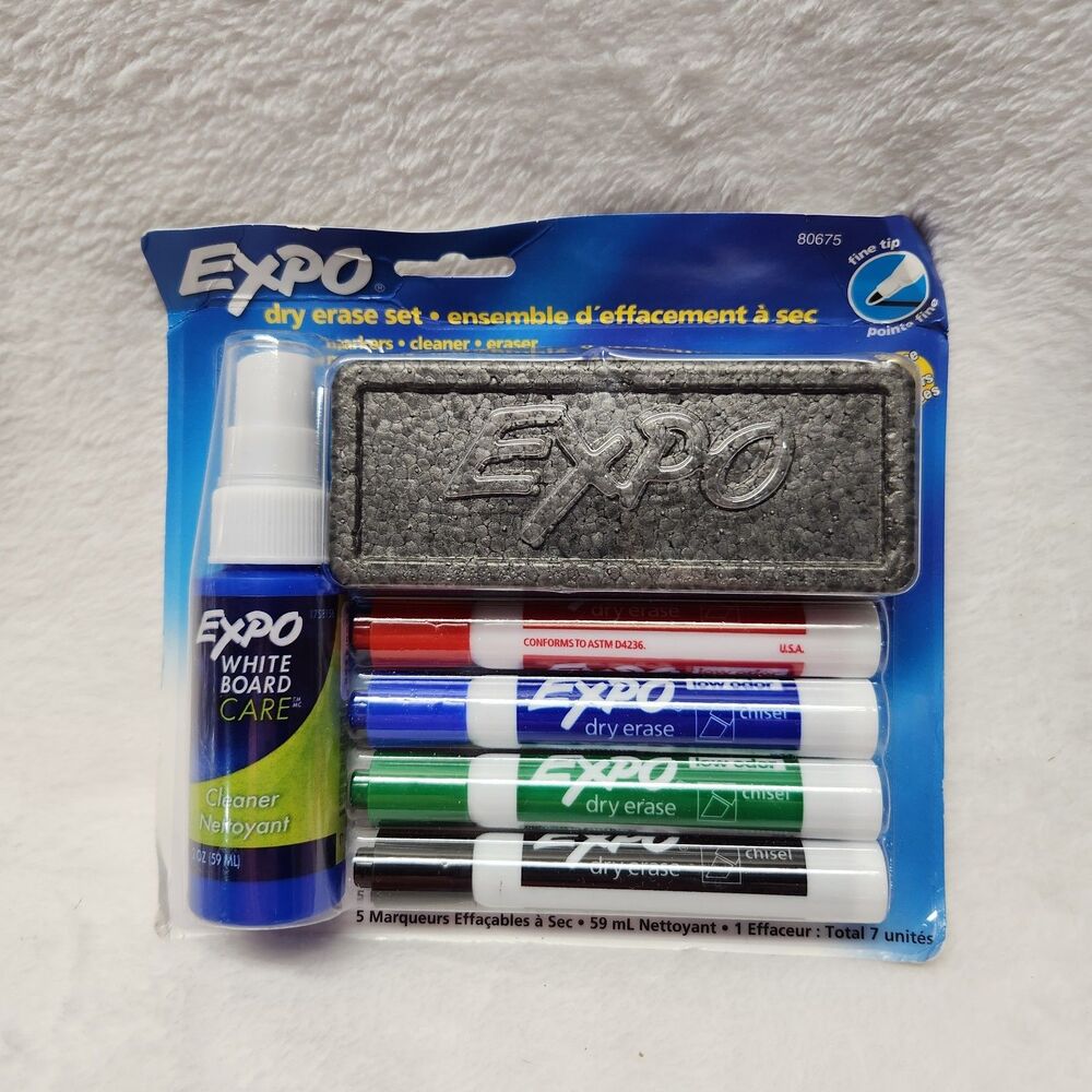Expo Dry Erase Set Low Odor Fine Tip Assorted 80675